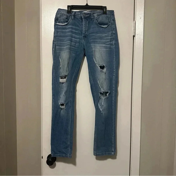 Kancan High Rise Medium Ripped Boyfriend Jean size 28 - Picture 1 of 9
